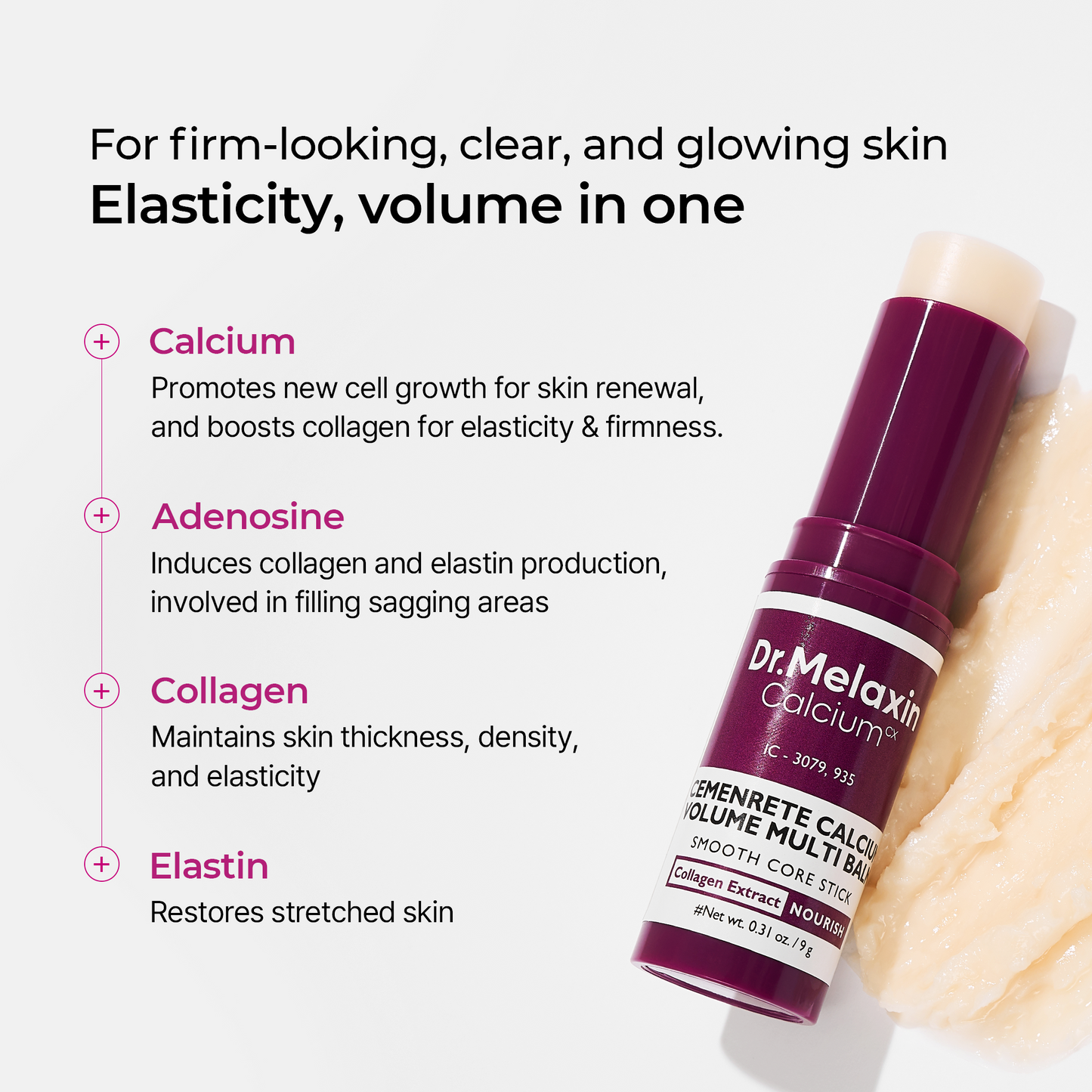Dr.Melaxin Cactox & Calcium Multi Balm Pore Firming Duo with Cactus Cooling & Eye Care Stick for Visible Pore Refining and Skin Repair